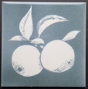 Ann Clark sgraffito technique original one-off "Apples"